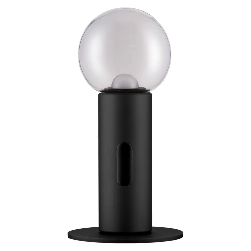 Nova Luce Černá kovová stolní LED lampa Chronos