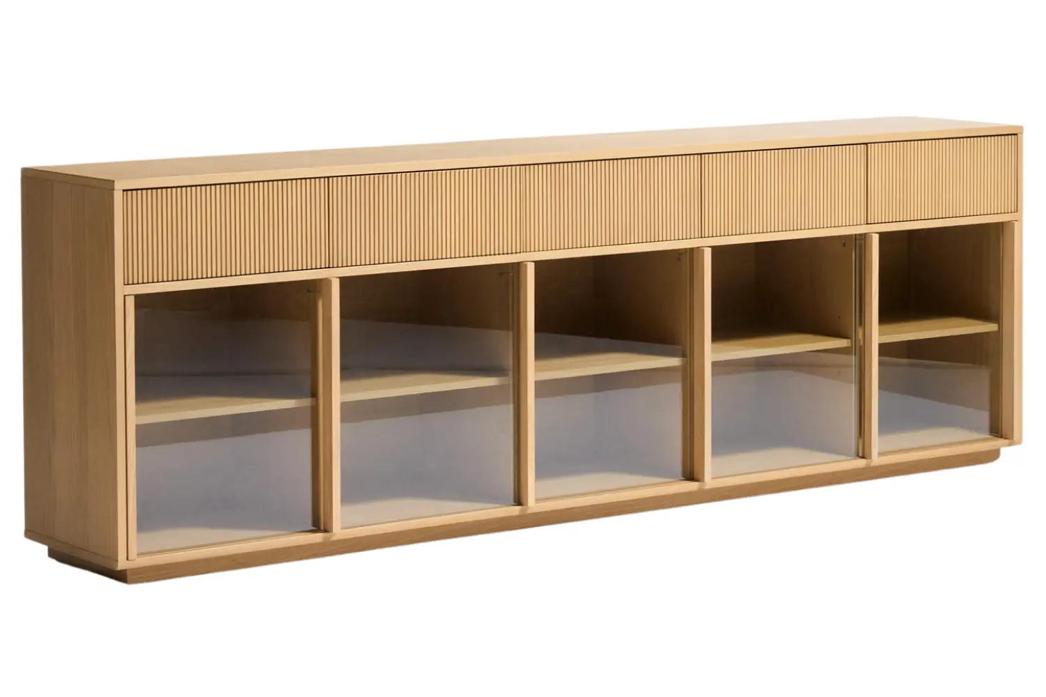 Kave Home Dubová komoda Helvine 243 x 40 cm