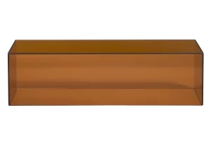 Kave Home Hnědý skleněný konferenční stolek Orlia 110 x 50 cm