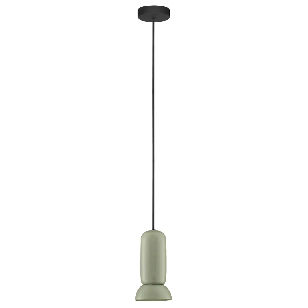 Nova Luce Zelené keramické závěsné světlo Parlo 11 cm