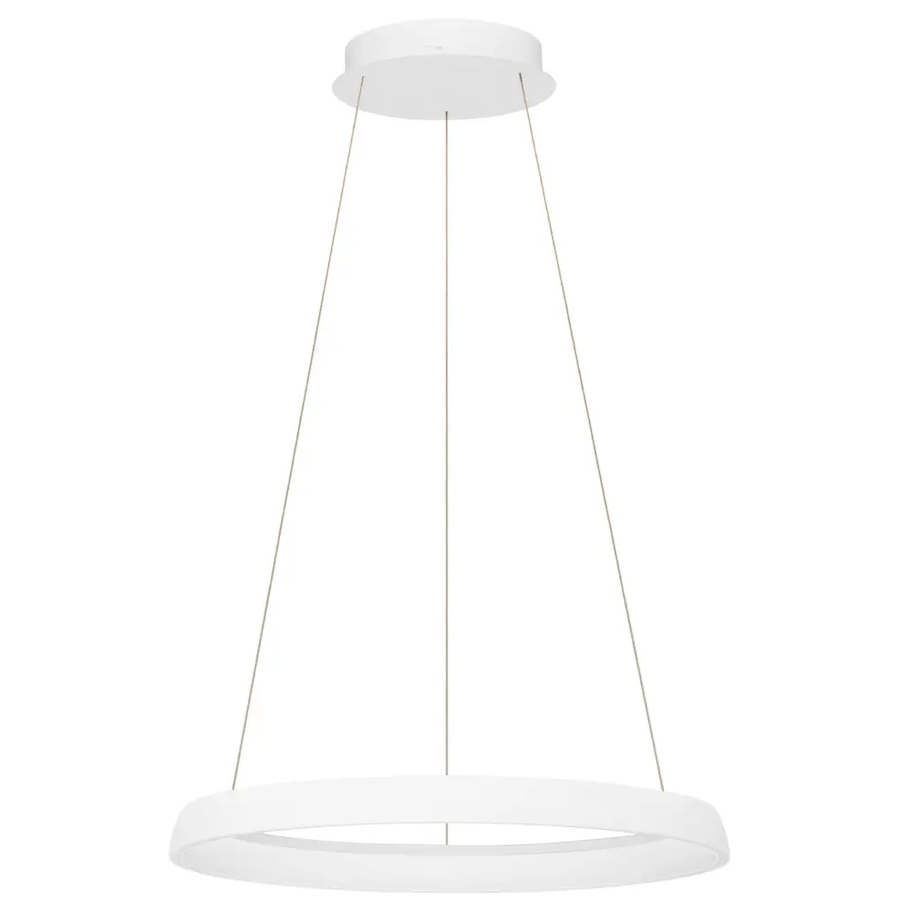 Nova Luce Bílé kovové závěsné LED světlo Ovia 60 cm