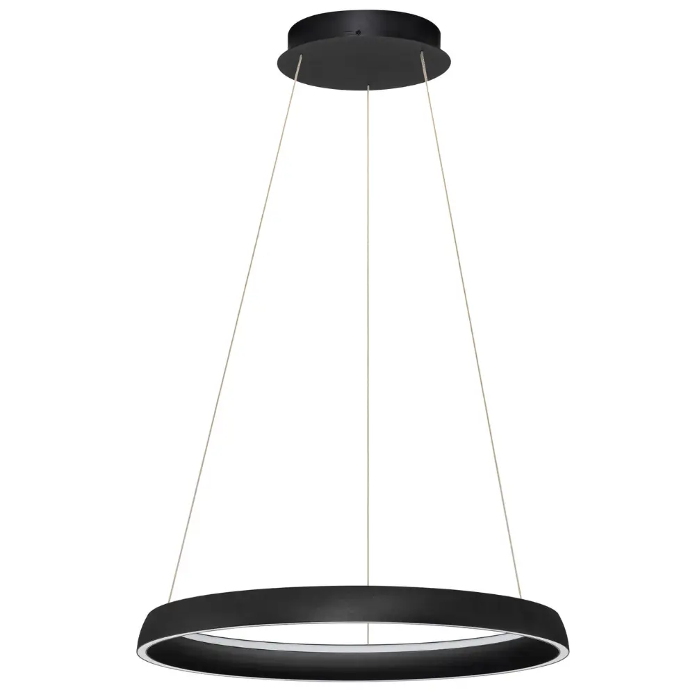 Nova Luce Černé kovové závěsné LED světlo Ovia 60 cm