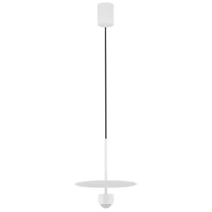 Nova Luce Bílé kovové závěsné LED světlo Edem 30 cm