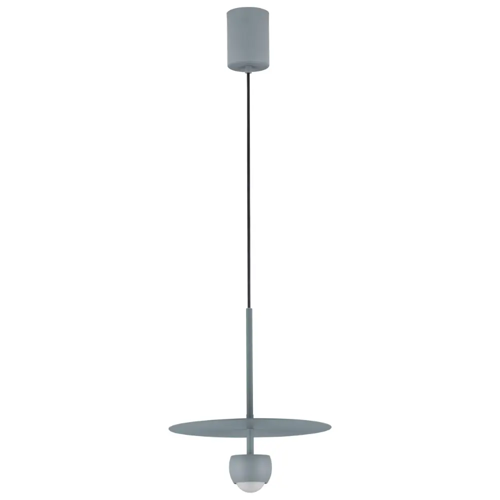 Nova Luce Modrošedé kovové závěsné LED světlo Edem 30 cm