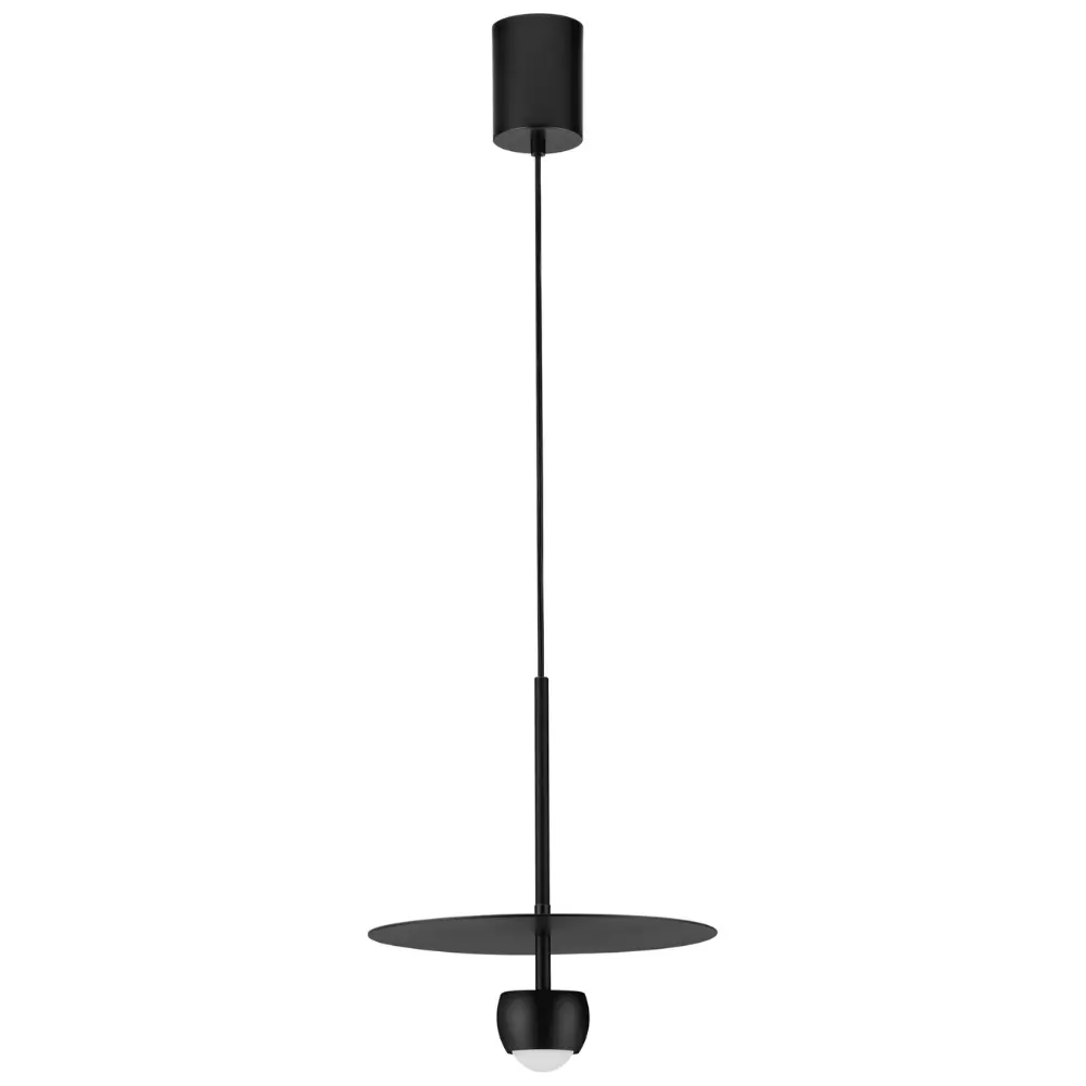 Nova Luce Černé kovové závěsné LED světlo Edem 30 cm