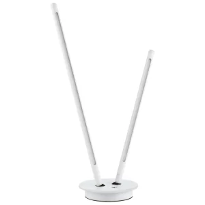 Nova Luce Bílá kovová stolní LED lampa Intec