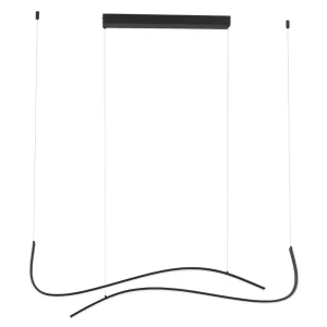 Nova Luce Černé kovové závěsné LED světlo Brio 104 cm