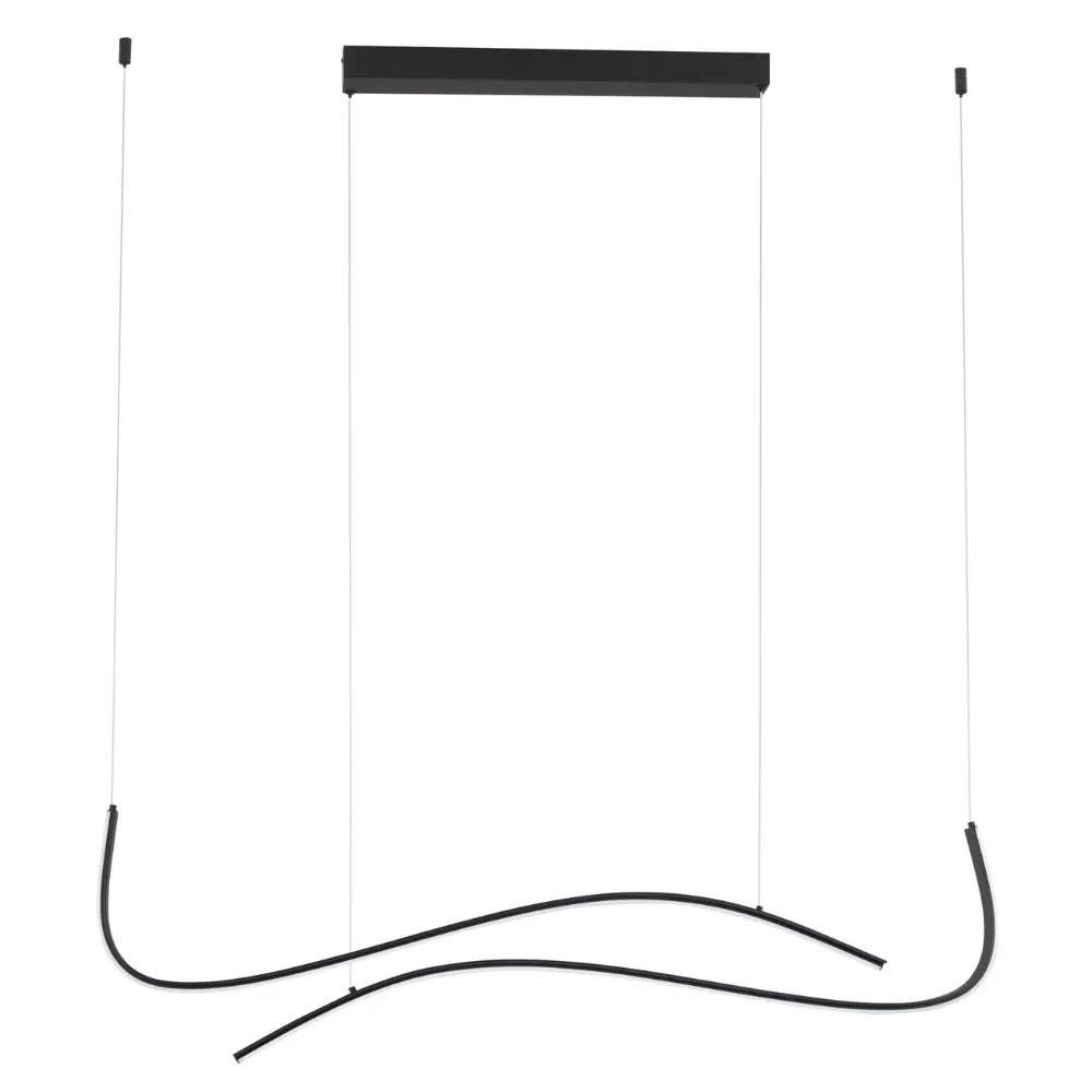 Nova Luce Černé kovové závěsné LED světlo Brio 104 cm