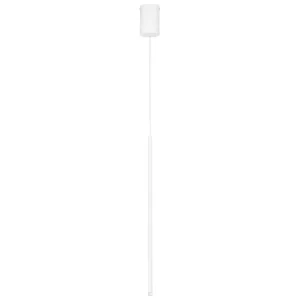 Nova Luce Bílé kovové závěsné LED světlo Stilvi 8 cm
