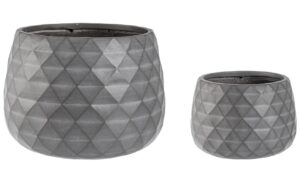Bizzotto Set dvou šedých květináčů Pyramida 53 x 36 cm