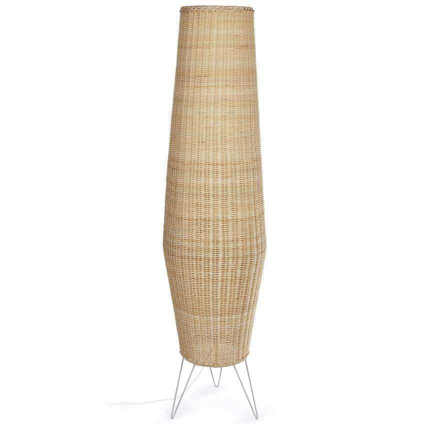Kave Home Ratanová stojací lampa Kamaria 120 cm