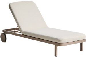 Kave Home Béžové hliníkové zahradní lehátko Kionia