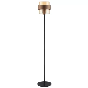 Nova Luce Hnědá skleněná stojací lampa Serena 163 cm