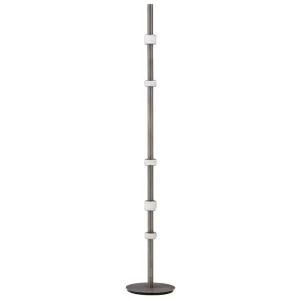 Nova Luce Tmavě šedá kovová stojací LED lampa Marlow 170 cm