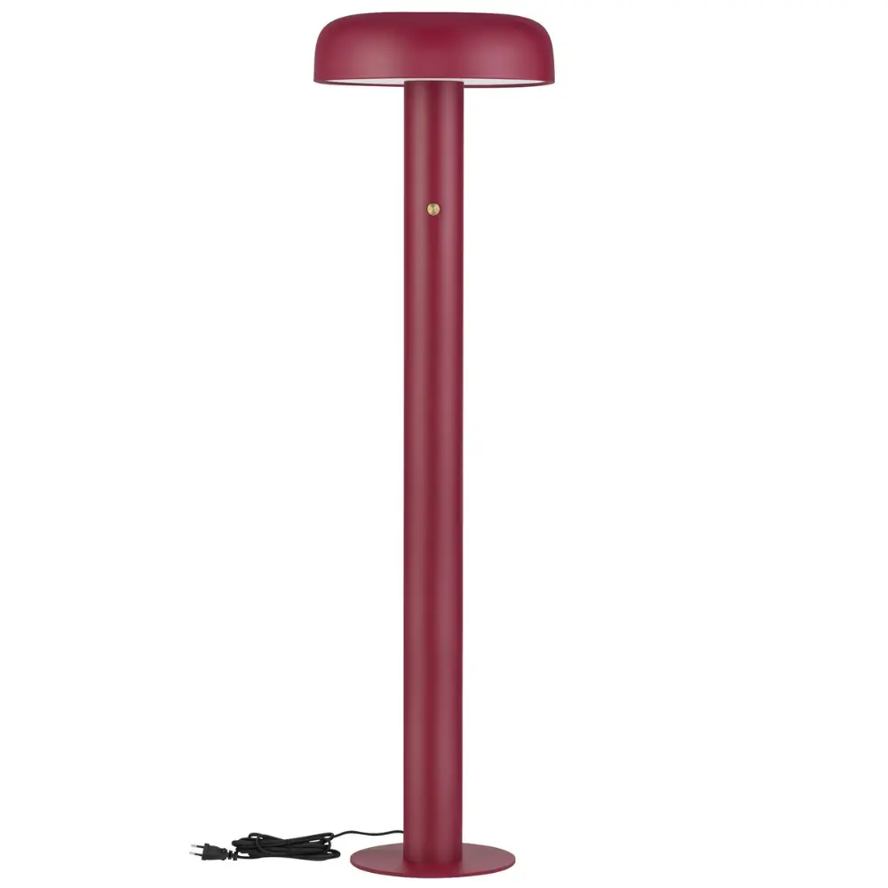 Nova Luce Červená kovová stojací LED lampa Noelia 142 cm