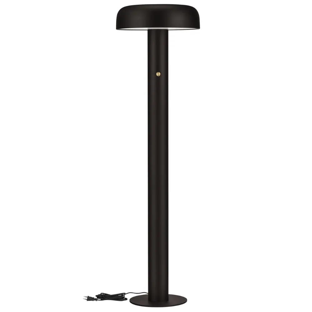 Nova Luce Černá kovová stojací LED lampa Noelia 142 cm
