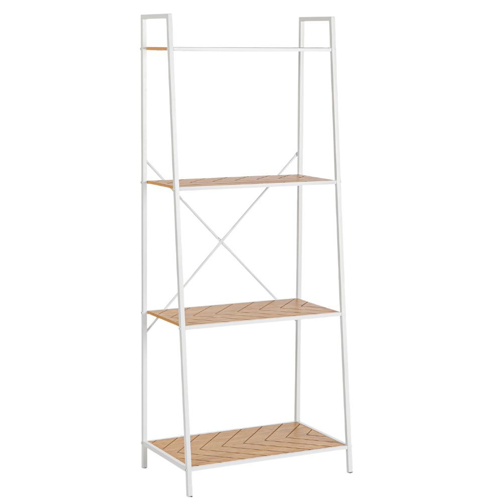 Bizzotto Bílý kovový regál Haldor 150 x 61 cm